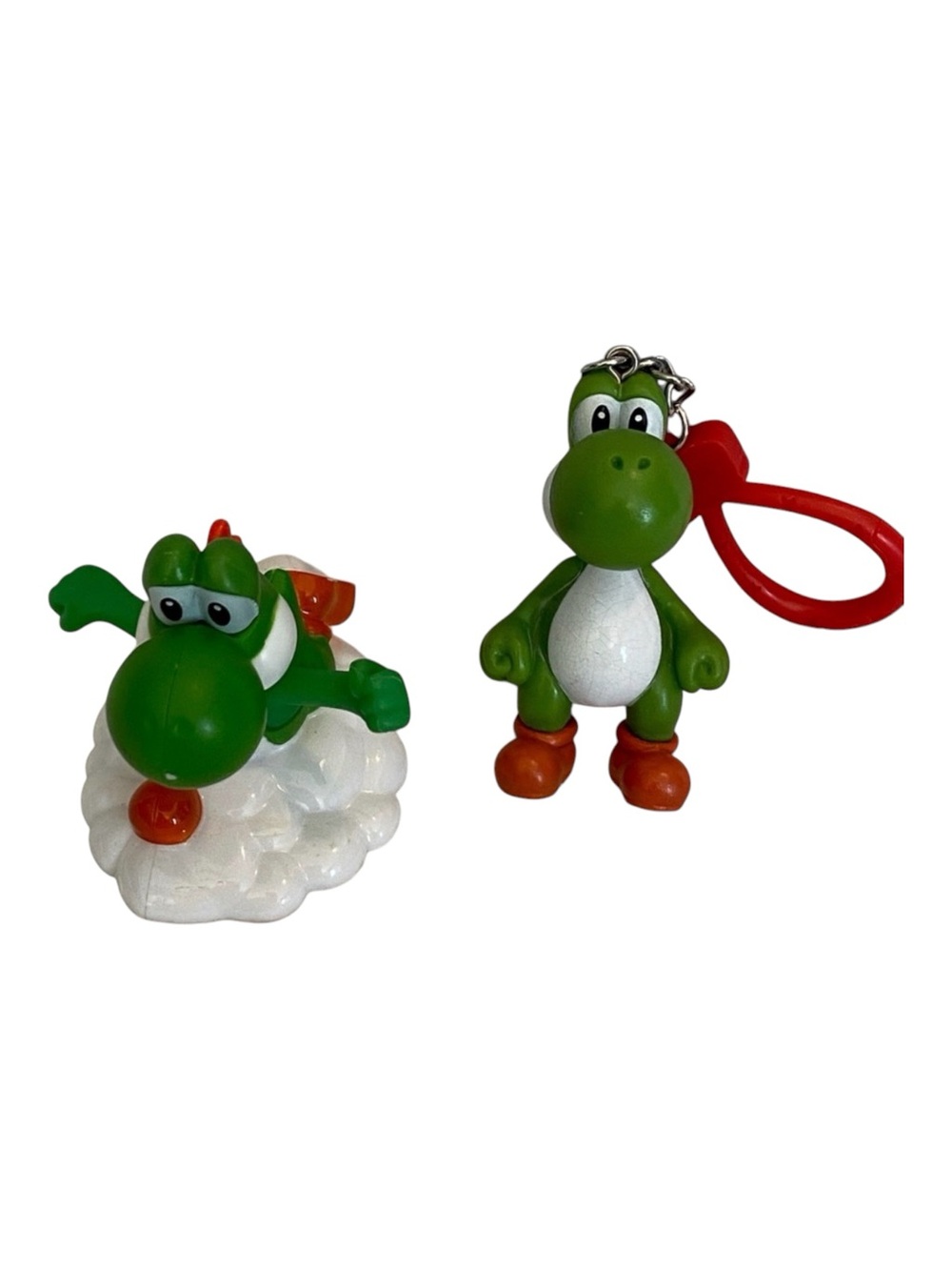Lot of two Yoshi.2018 McDonald’s figure Yoshi Keychain backpack ring green red